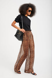 Jaguar Silk Wide Leg Pintuck Trousers