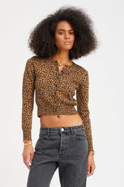 Leopard Fine Cashmere Baby Cardigan