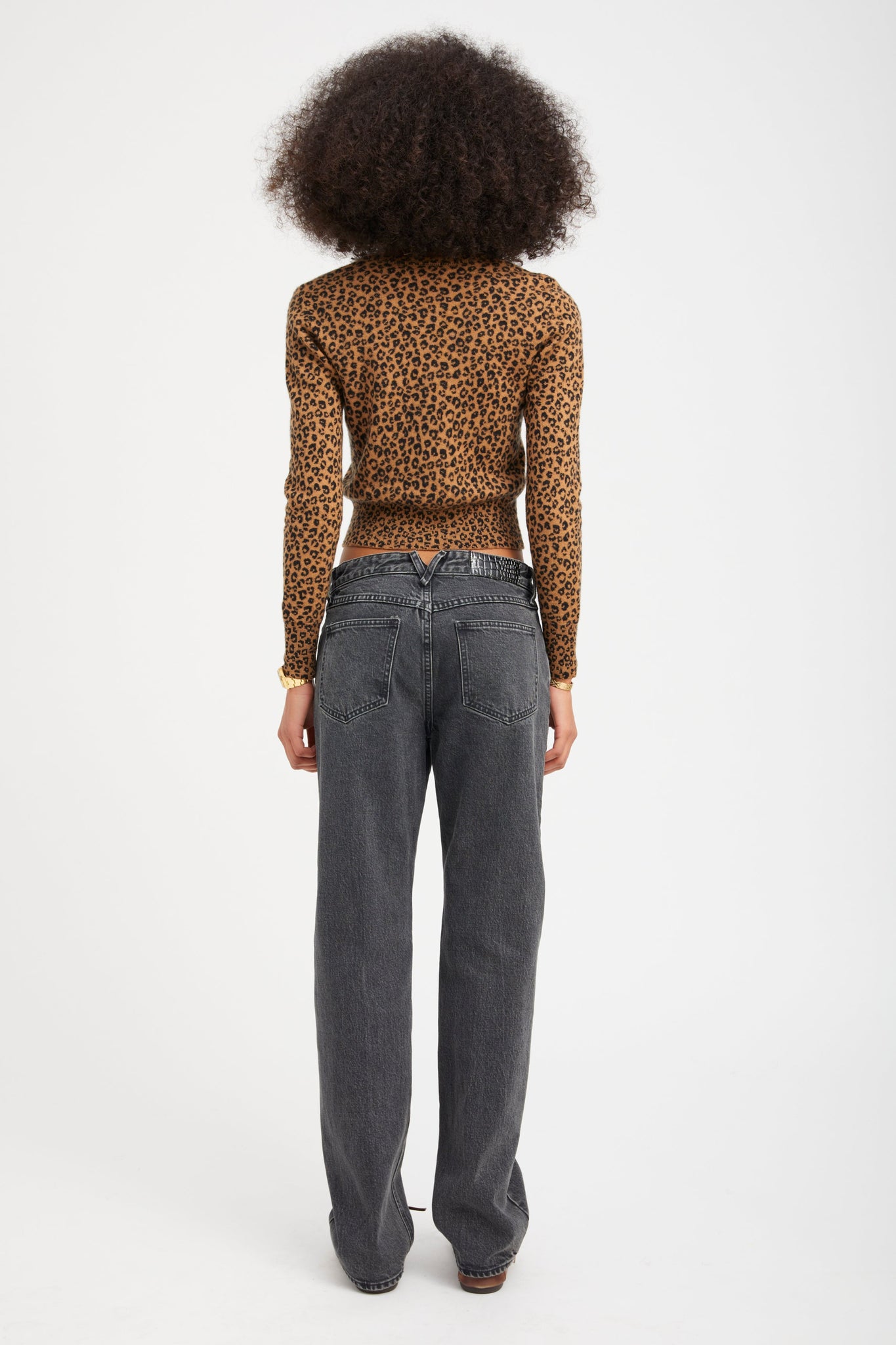 Leopard Fine Cashmere Baby Cardigan