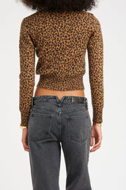 Leopard Fine Cashmere Baby Cardigan