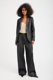 Black Leather Classic Blazer
