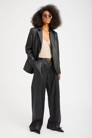 Black Leather Classic Blazer