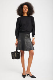 Black Cashmere Raglan Sweater