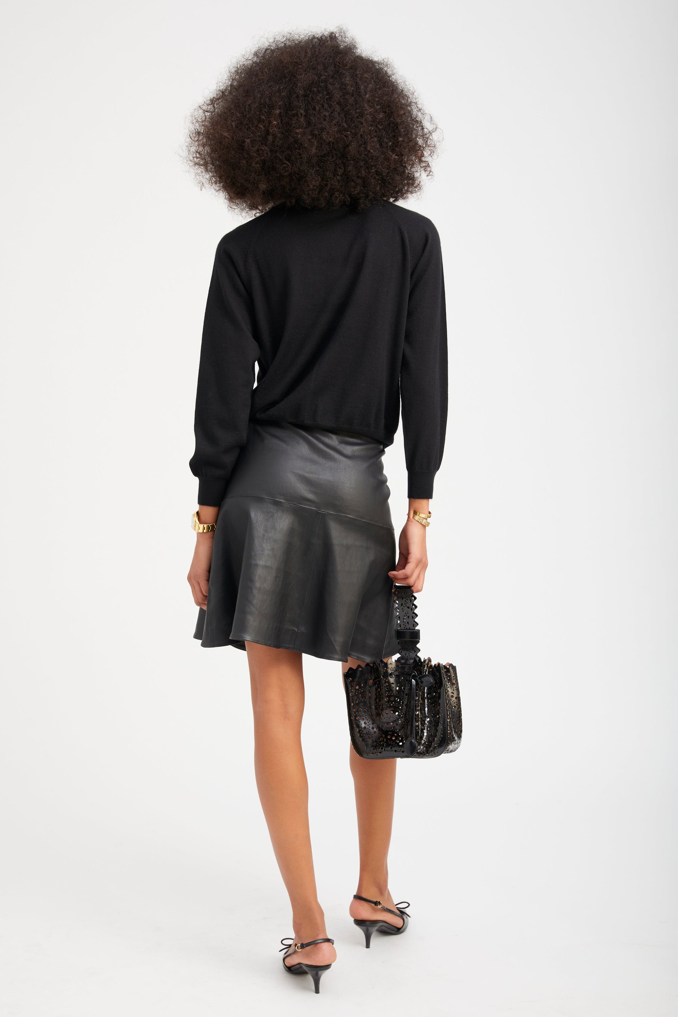 Black Cashmere Raglan Sweater