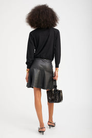 Black Cashmere Raglan Sweater