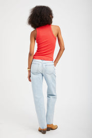 Red Rib Racer Tank