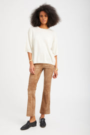 Sepia Suede Ankle Flare