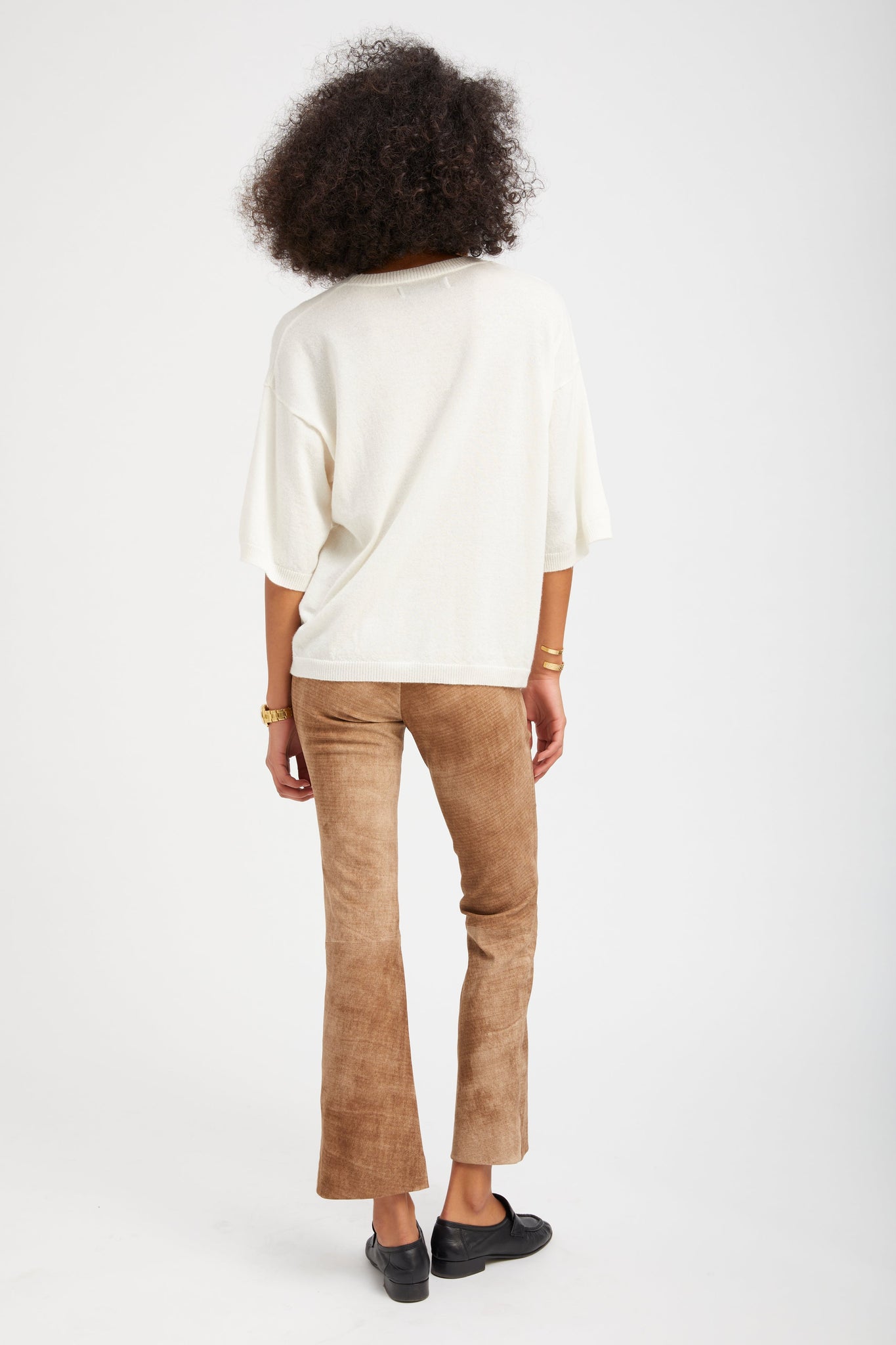 Sepia Suede Ankle Flare