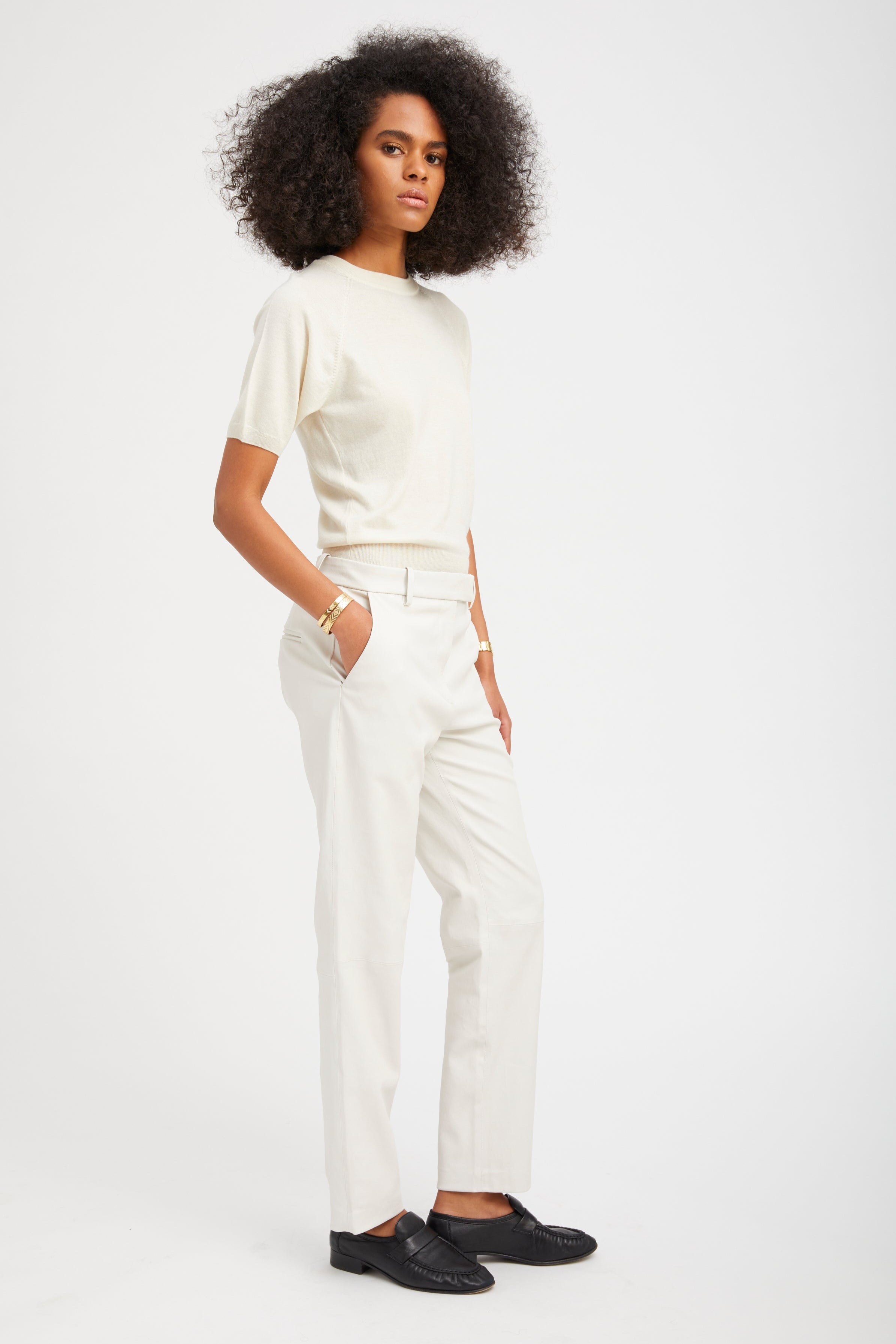Short Sleeve Raglan Cashmere Sweater