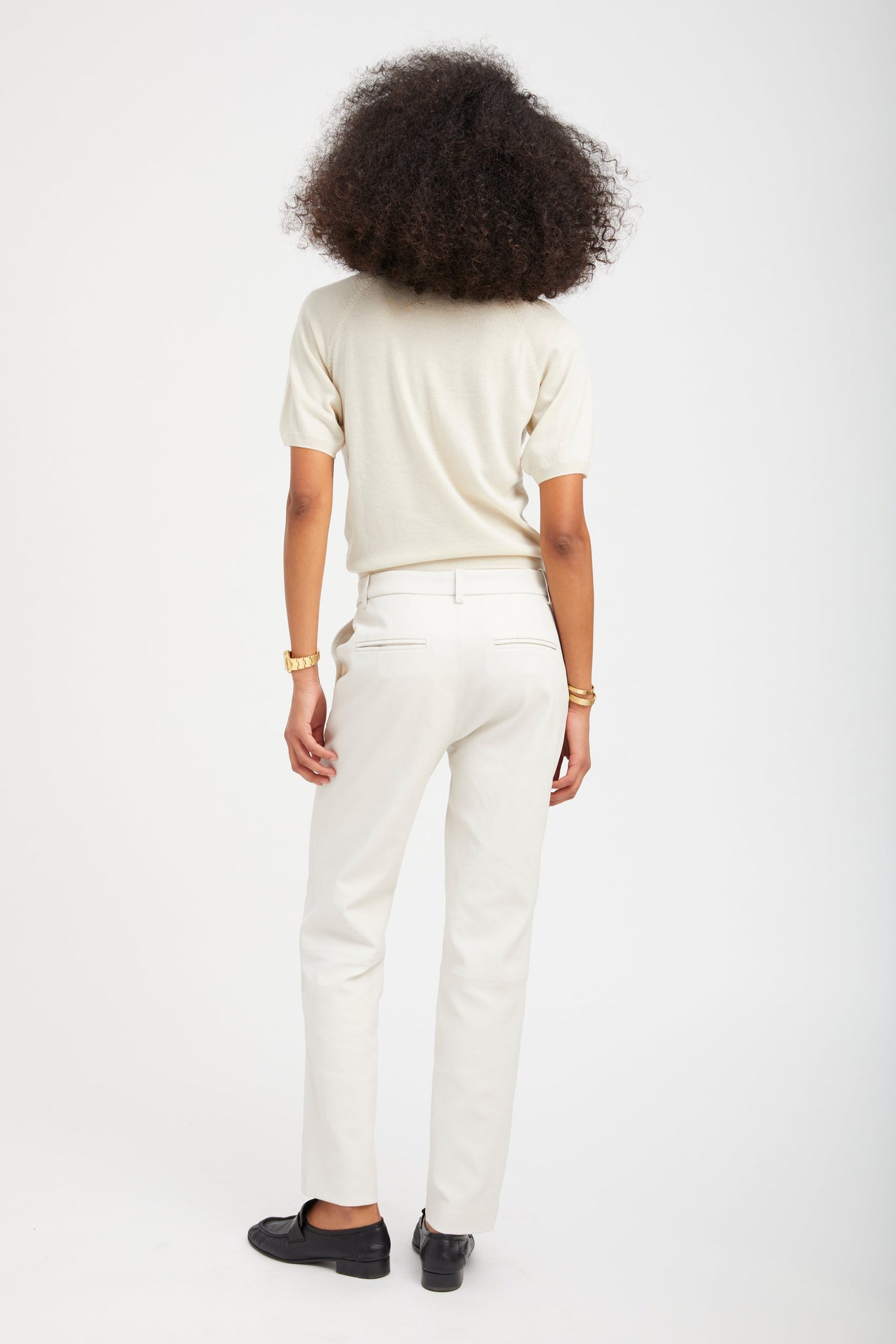 Shell Leather Sophia Cigarette Trousers