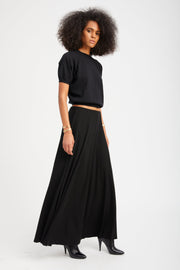 Black Rib Brigitte Maxi Skirt
