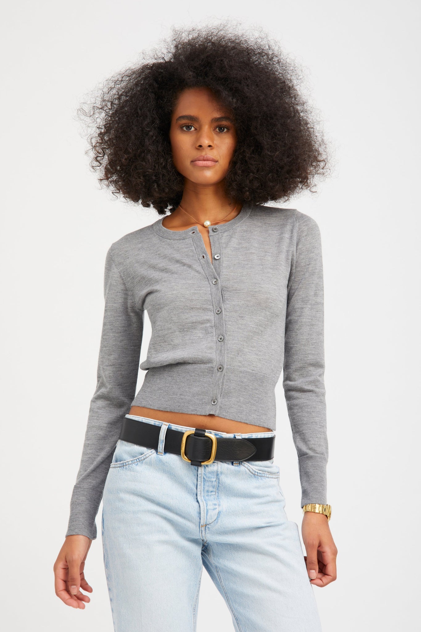 Grey Ultra Fine Cashmere Baby Cardigan