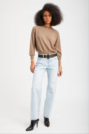 Truffle Cashmere Raglan Sweater