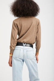 Truffle Cashmere Raglan Sweater