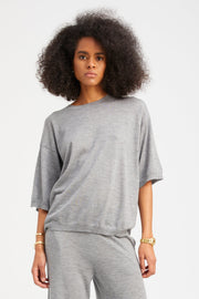 Grey Cashmere Boxy Tee