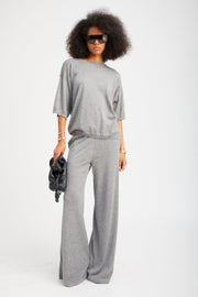 Grey Cashmere Boxy Tee