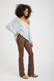 Jane Leather Micro Flare