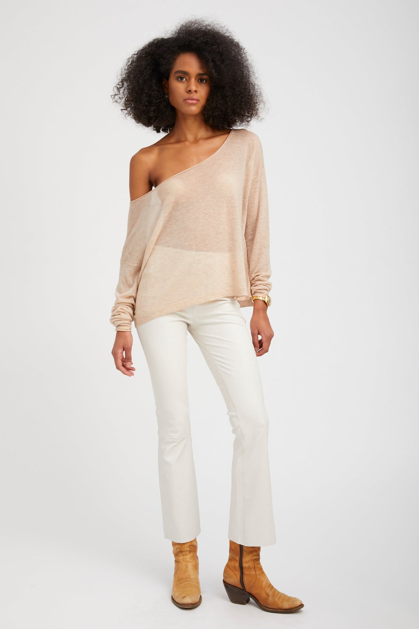 Jackie Leather Ankle Flare