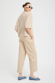 Camel Striped Henley