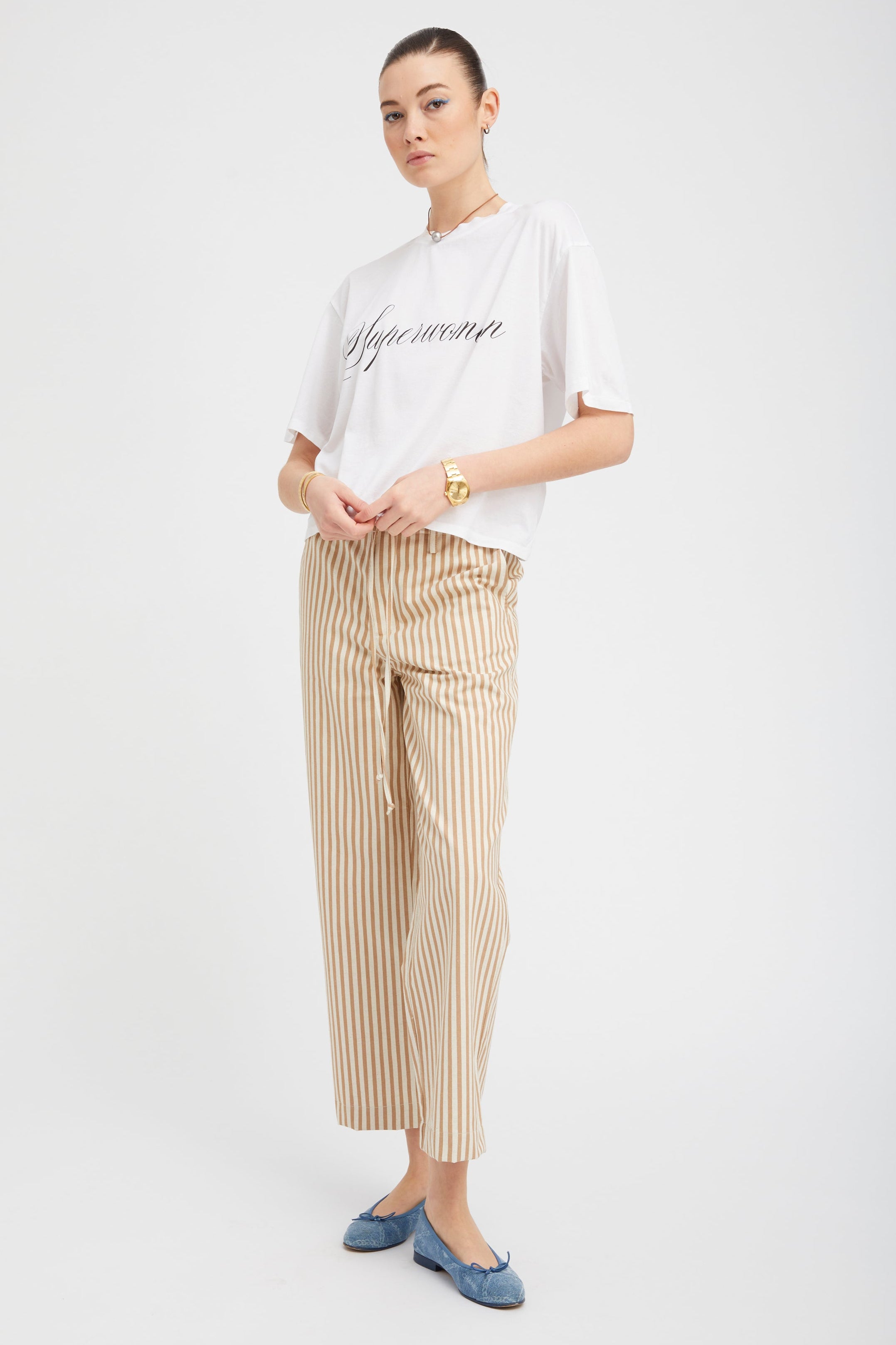 White Superwoman Boxy Tee