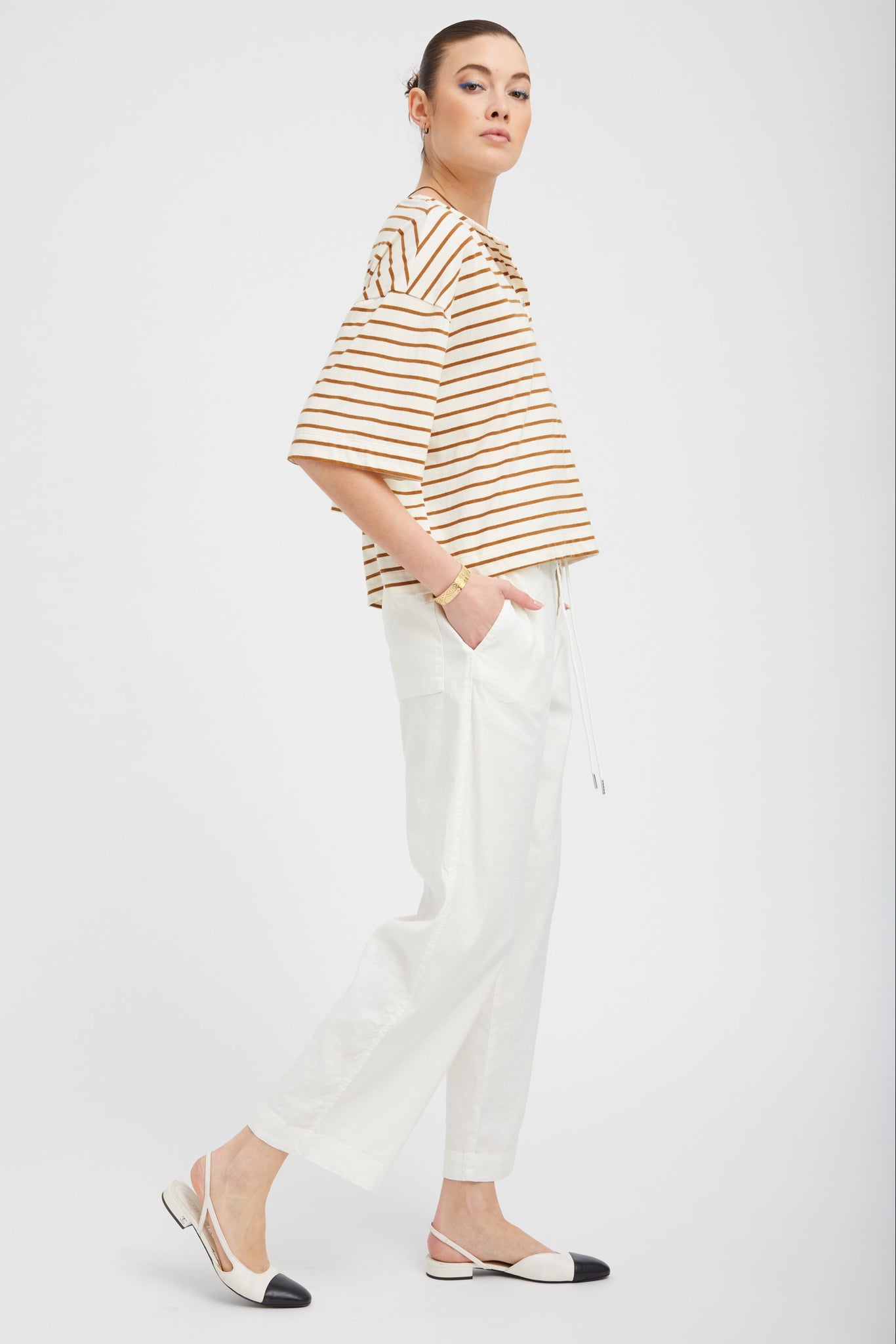 White Linen Amalfi Pants