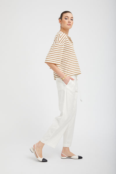 White Linen Amalfi Pants
