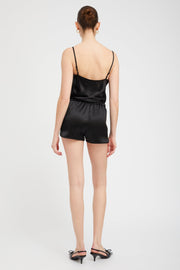 Black Silk Spaghetti Strap Cami