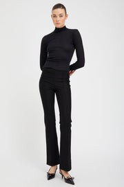 Black Casanova Pintuck Bootcut
