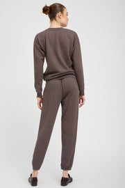 Heather Brown Heart Sweatpants