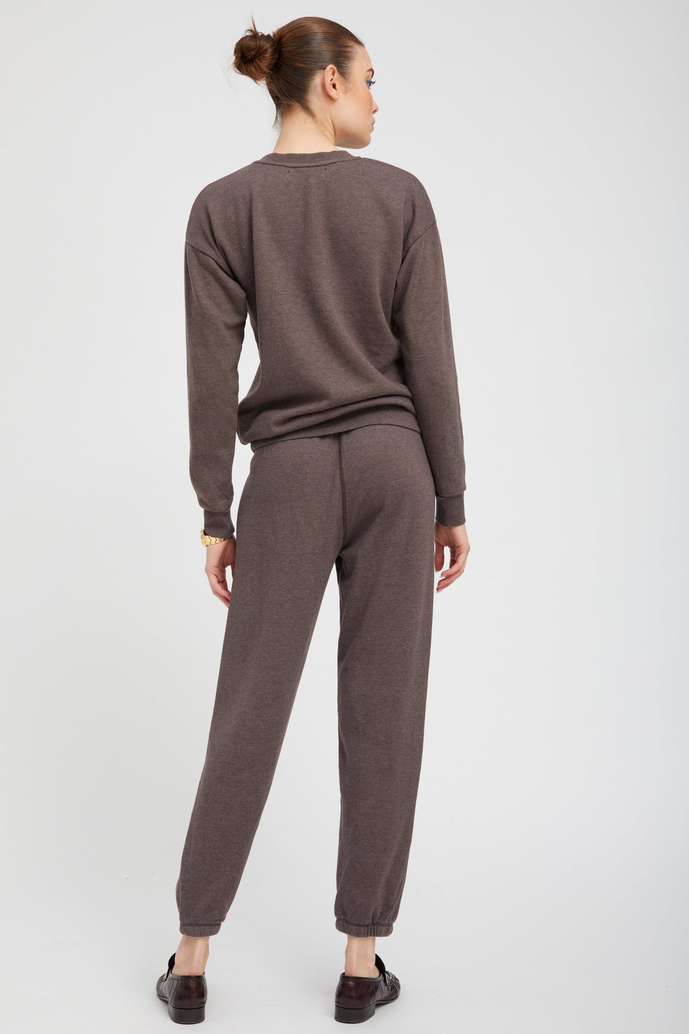 Heather Brown Heart Sweatpants