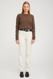 Leather 5 Pocket Slim Straight