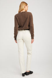 Leather 5 Pocket Slim Straight