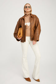 Shell Leather 5 Pocket Micro Flare