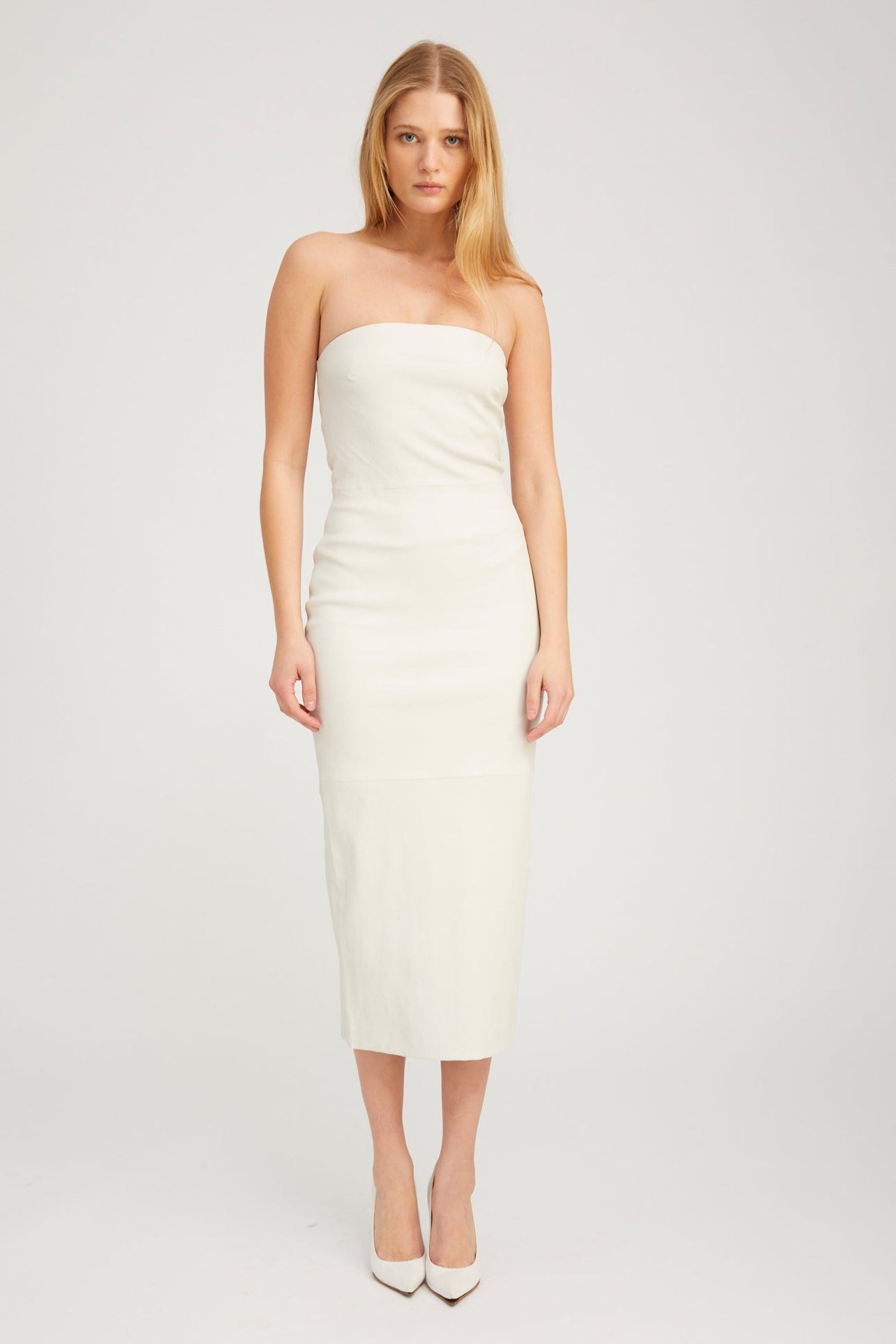 Shell Leather Tube Dress