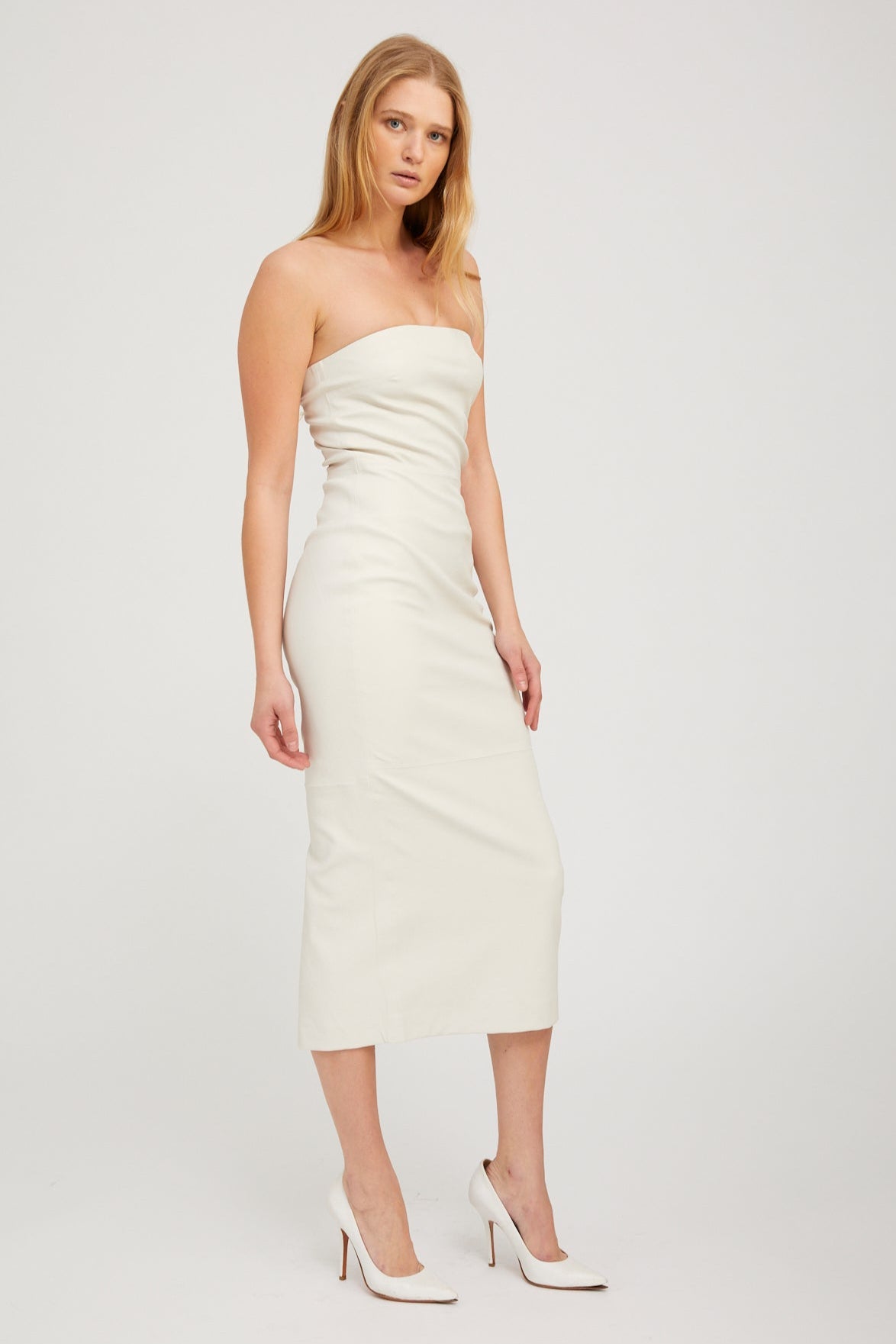 Shell Leather Tube Dress