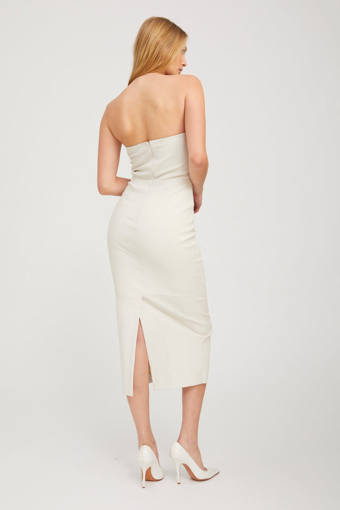 Shell Leather Tube Dress