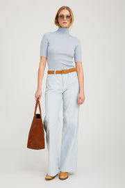 Baby Blue Corduroy Wide Leg Trousers