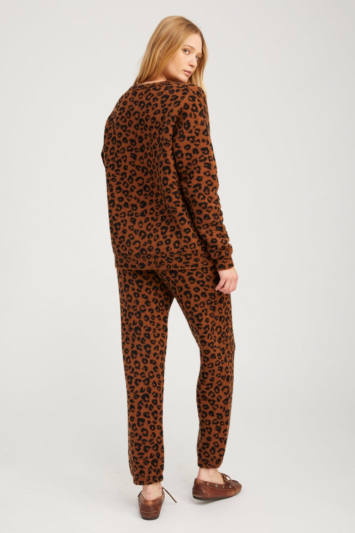 Leopard Cashmere Sweatpants