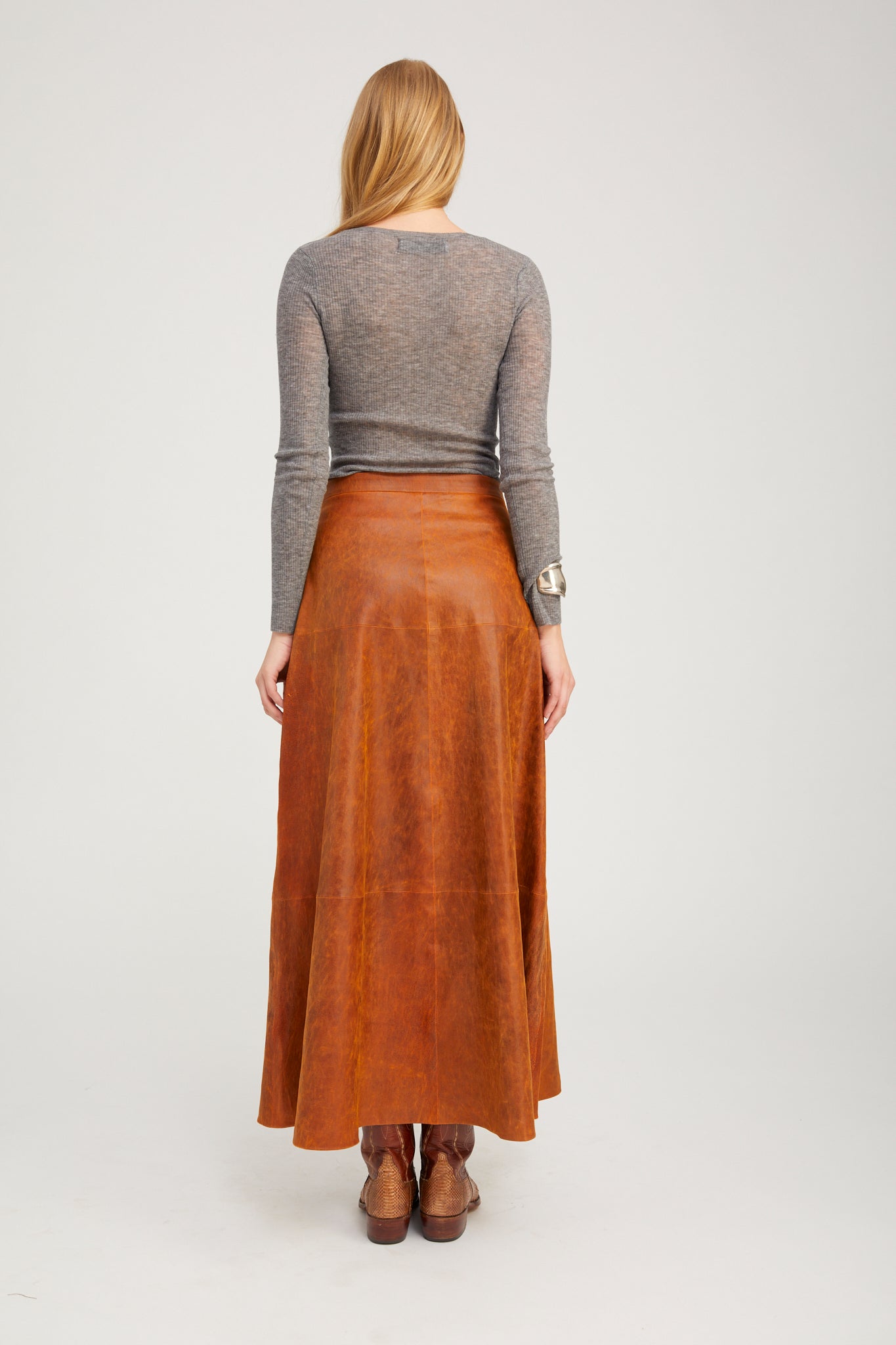 Cedar Leather Julia Skirt