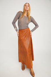 Cedar Leather Julia Skirt