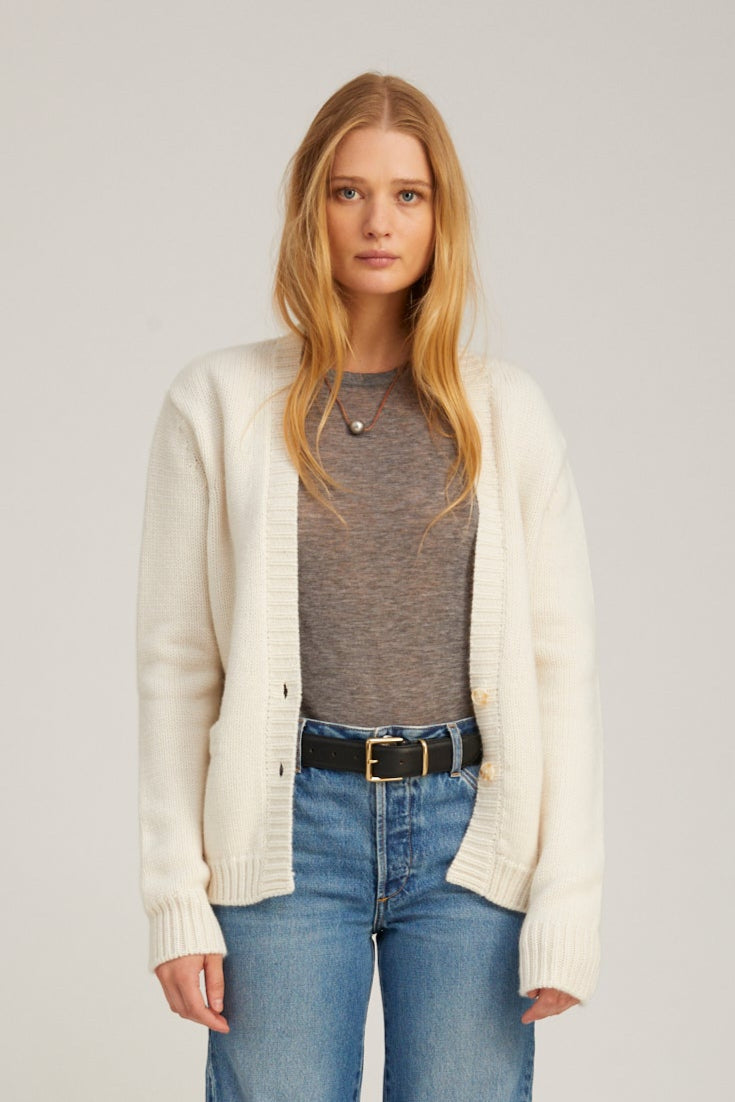 Ivory Cashmere Cardigan