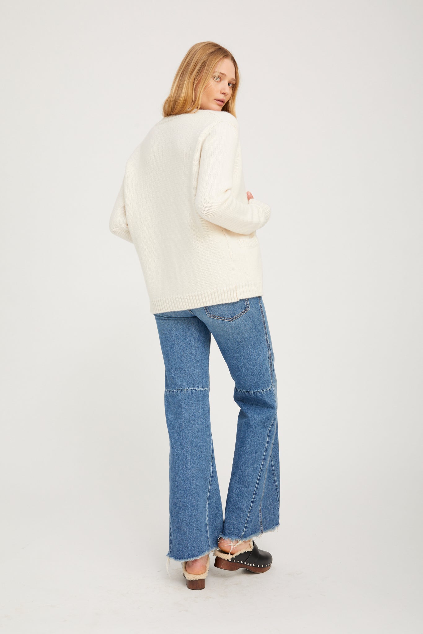 Ivory Cashmere Cardigan