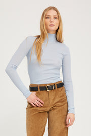 Baby Blue Cashmere Mock Neck