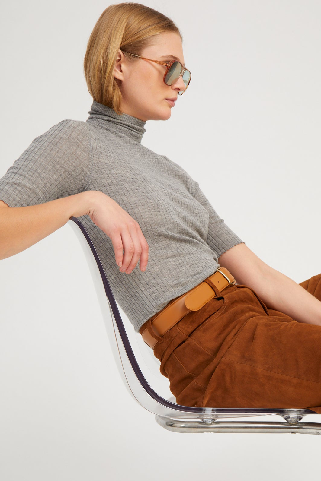 Grey Cashmere Turtleneck