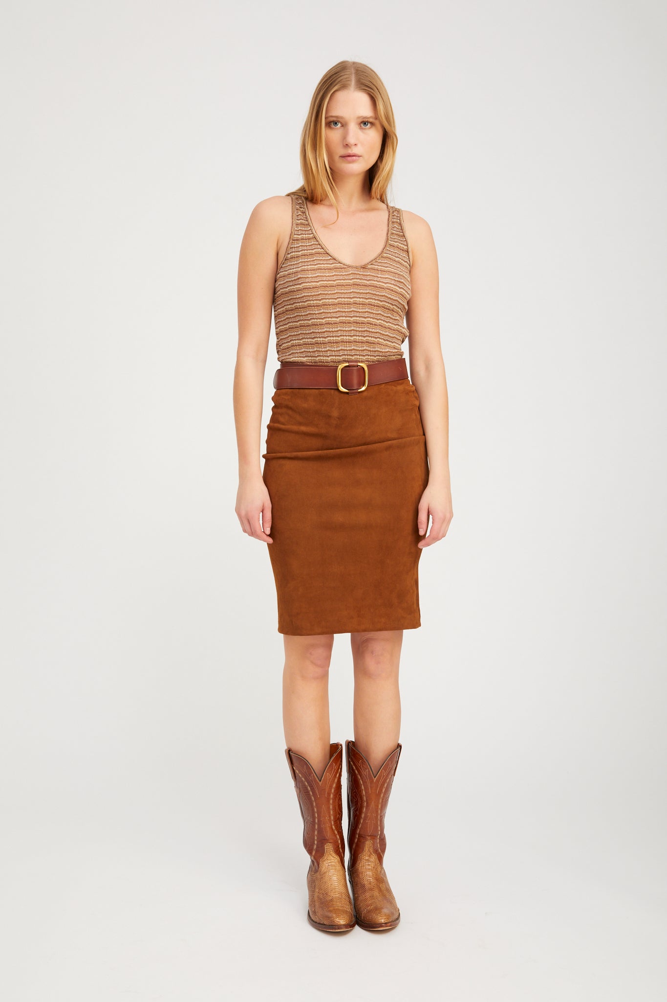 Vintage Brown Pointelle Tank