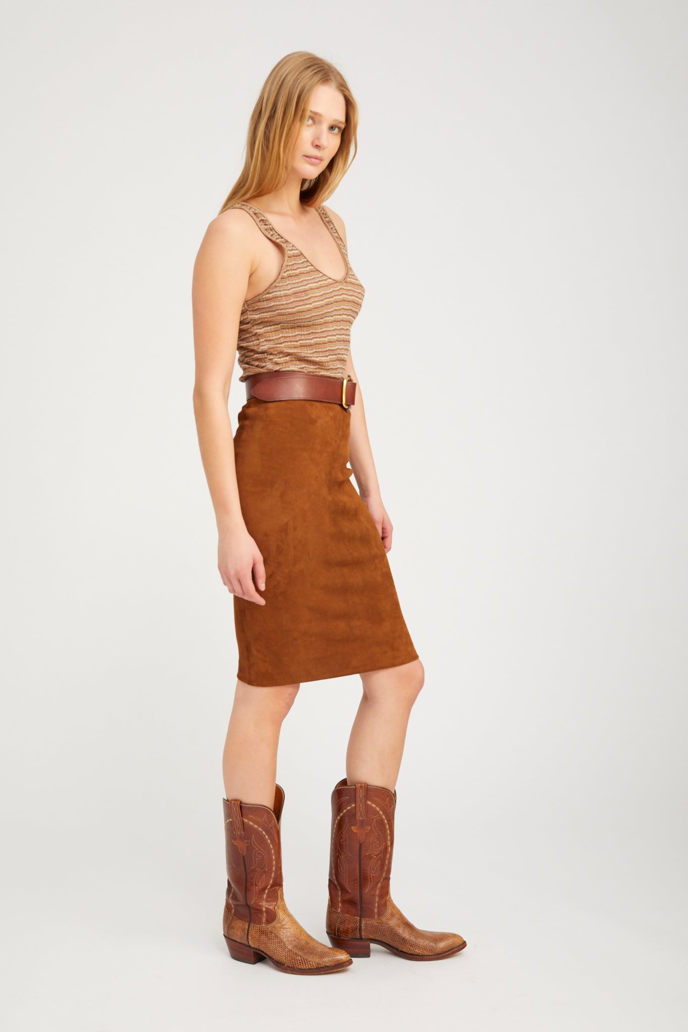Vintage Brown Pointelle Tank