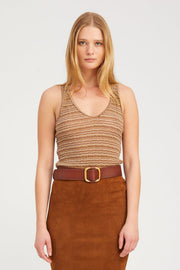 Vintage Brown Pointelle Tank