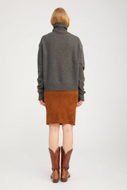 Cashmere Heart Turtleneck Sweater