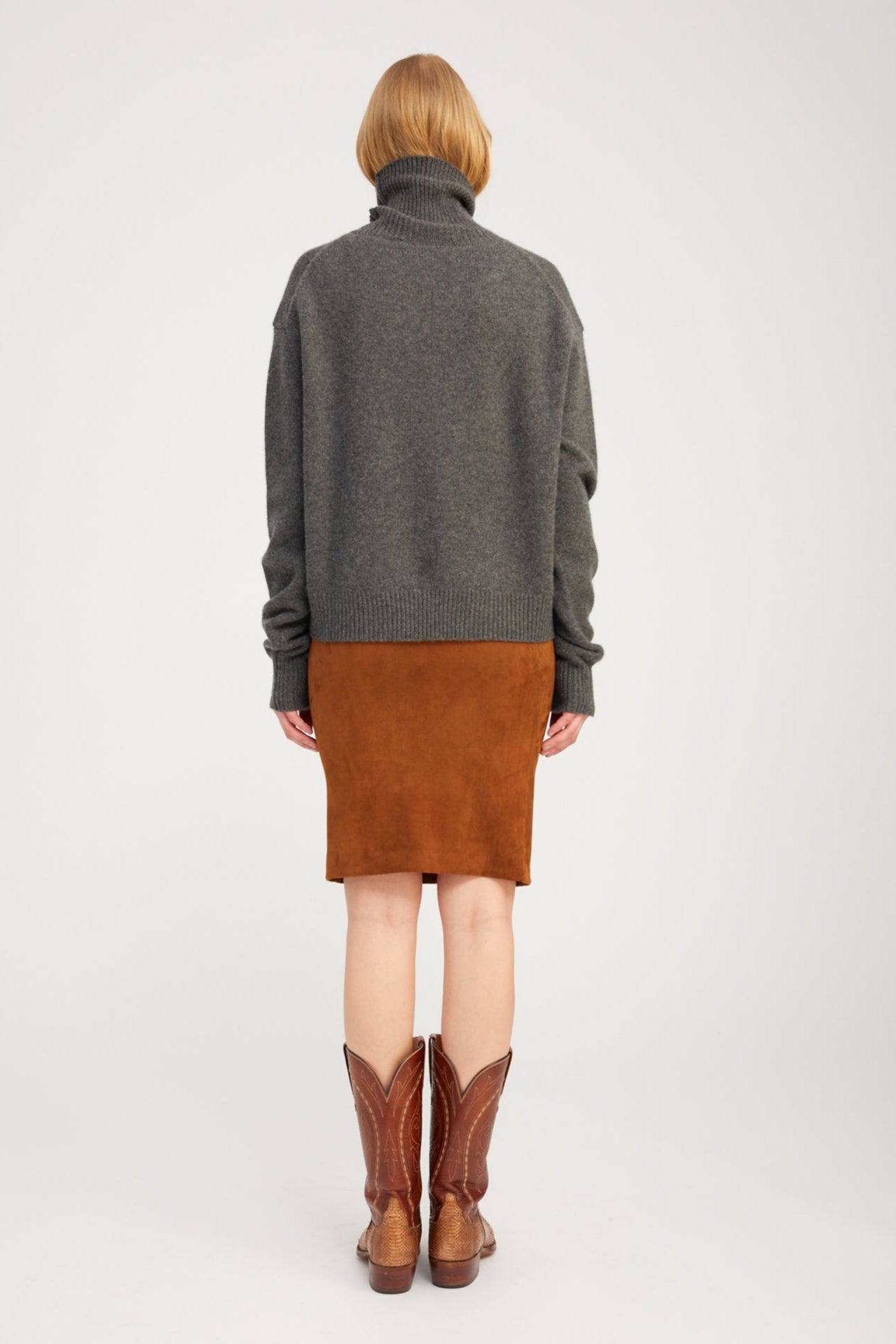 Cashmere Heart Turtleneck Sweater