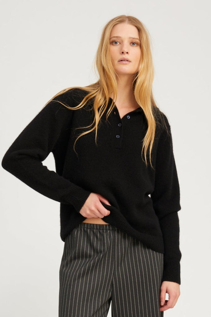 Cashmere Polo Sweater